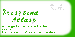 krisztina atlasz business card